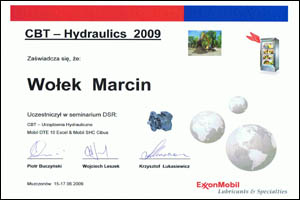 dexol mobil certyfikat  CBT 2009 MA